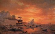 William Bradford The Ice Dwellers Watching the Invaders oil painting reproduction